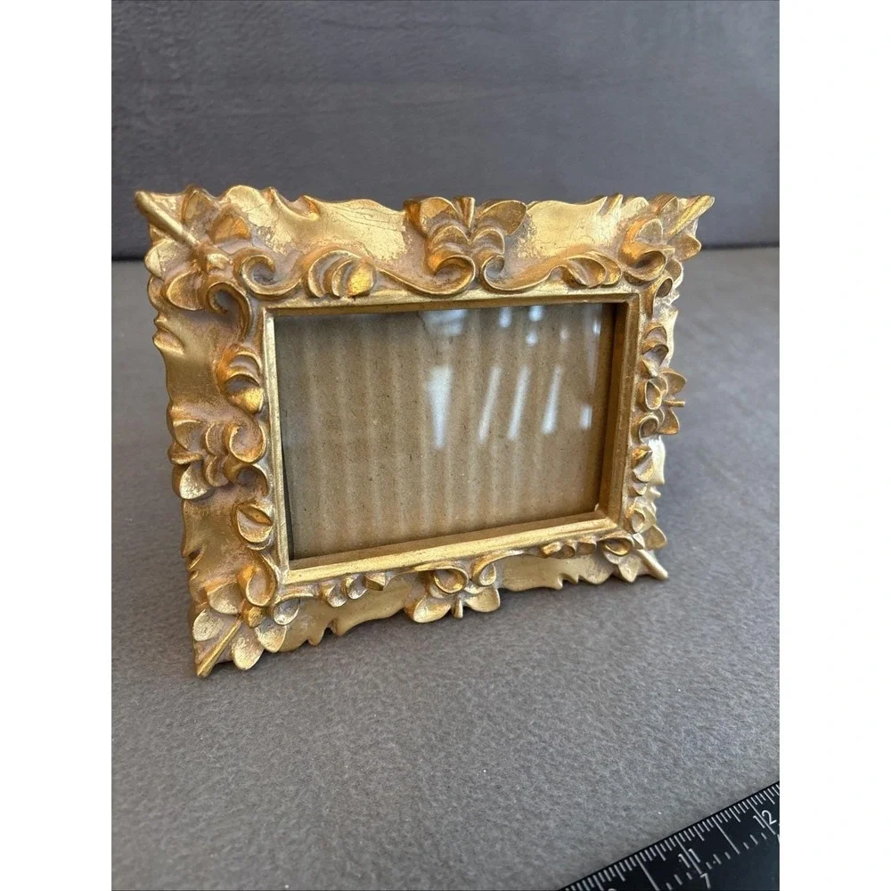 Ornate Picture Frame Resin Luxury Photo Frame Gold Photo SZ 3 X 4.5 - 6.5 X 5.5